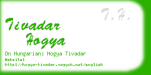 tivadar hogya business card